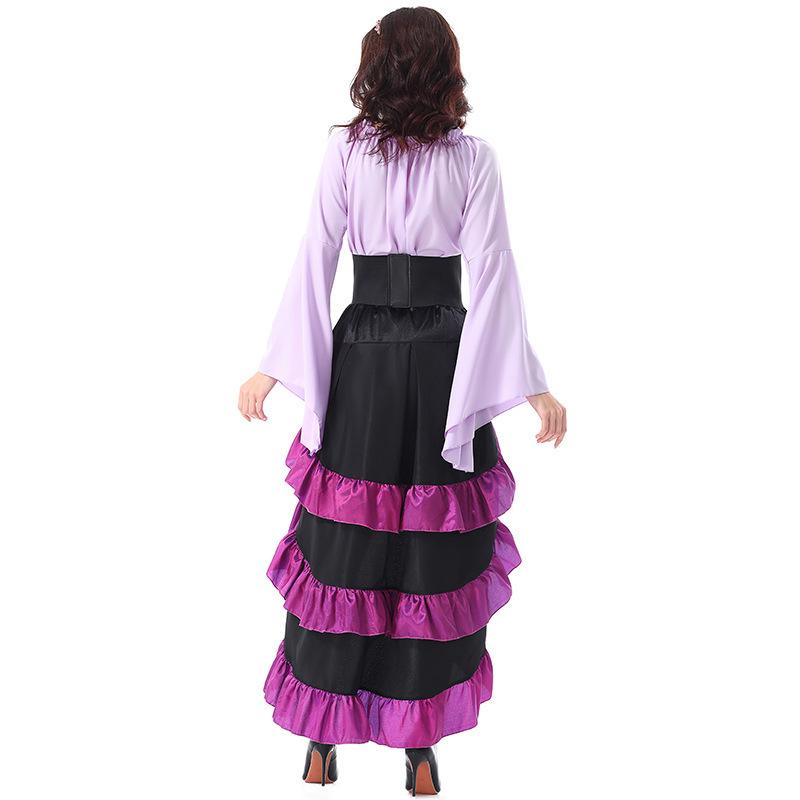 Abito Corsetto Arricciato Gonna Pirata - Costume Medievale di Halloween, Personalizzabile