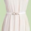 Women Waist Belt Elastic Thin Versatile Adjustable Faux Leather Creative Pearl Buckle Ladies Waistband Dress Belt for Daily Wear