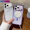 Transparent Glitter Symmetry for Magsafe Magnetic Case for IPhone 17E Air 16 15 14 Plus 13 Pro Max Anti-drop Armor Cover