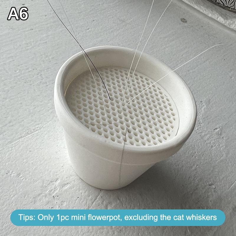 Pet Whisker And Fur Collector Cat Whisker Holder Mini Flower Pot Design Desktop Ornament Collectible Keepsake For Cat Owners