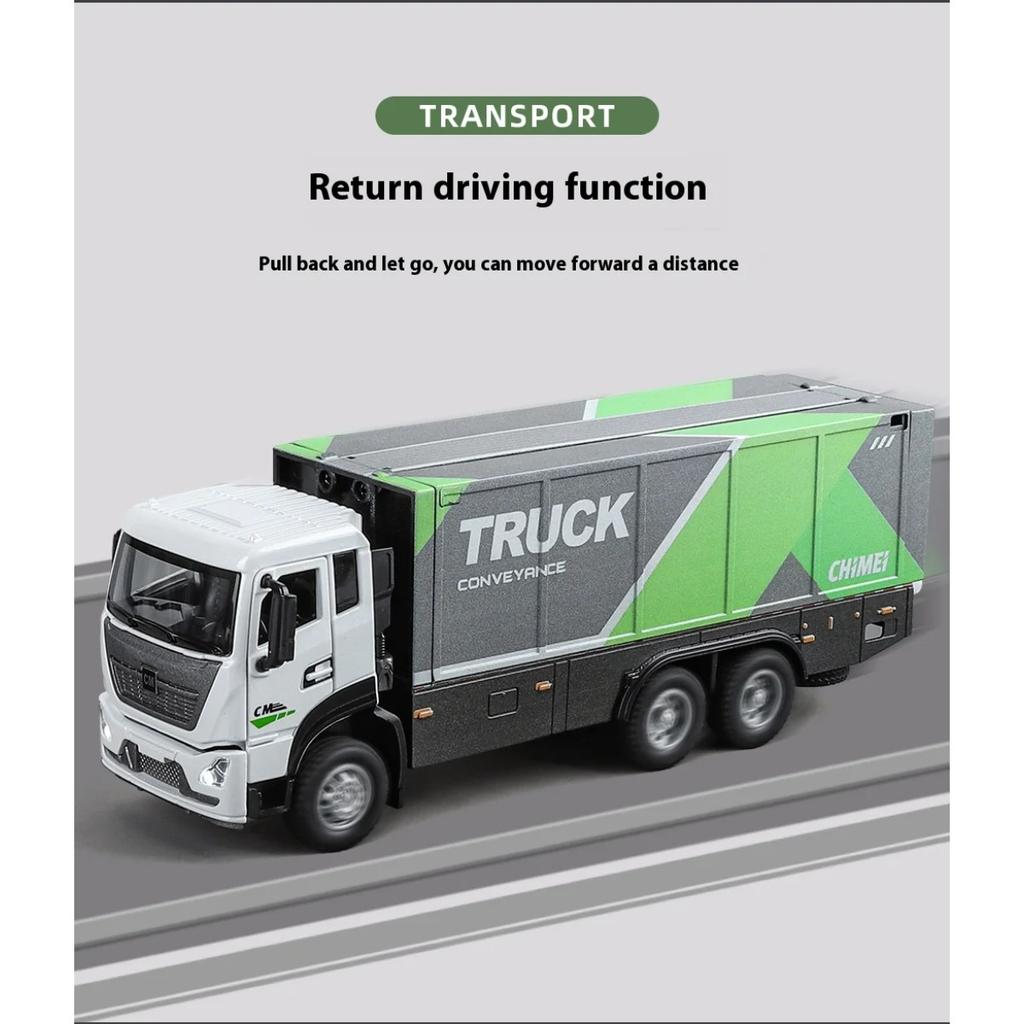 1/32 Wingspan Container Truck Alloy Toy Diecast Engineering Vehicle Model Collection of Hobby Decorative Fine Ornaments Kids Toy