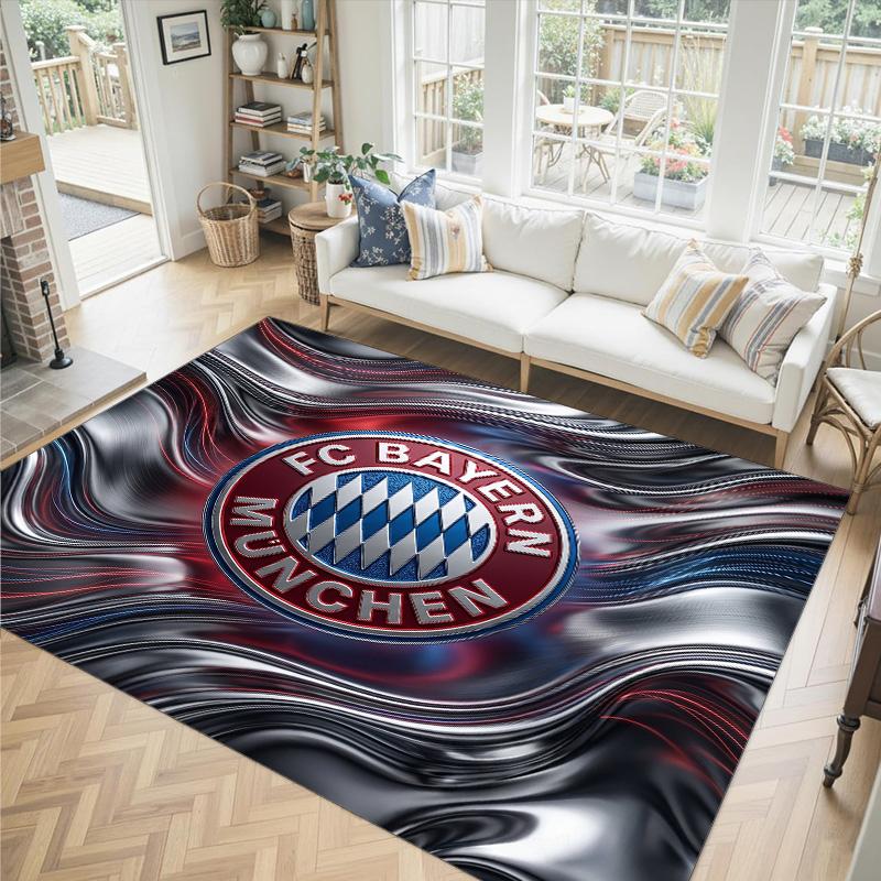 Tappeto in velluto di cristallo con design Bayern Monaco Accogliente Non?Tappeto Stampato Antiscivolo per Camera da Letto Soggiorno Ingresso