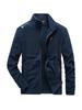 Men's Zipper Fleece Jacket with Side Pockets - Green Youth Style