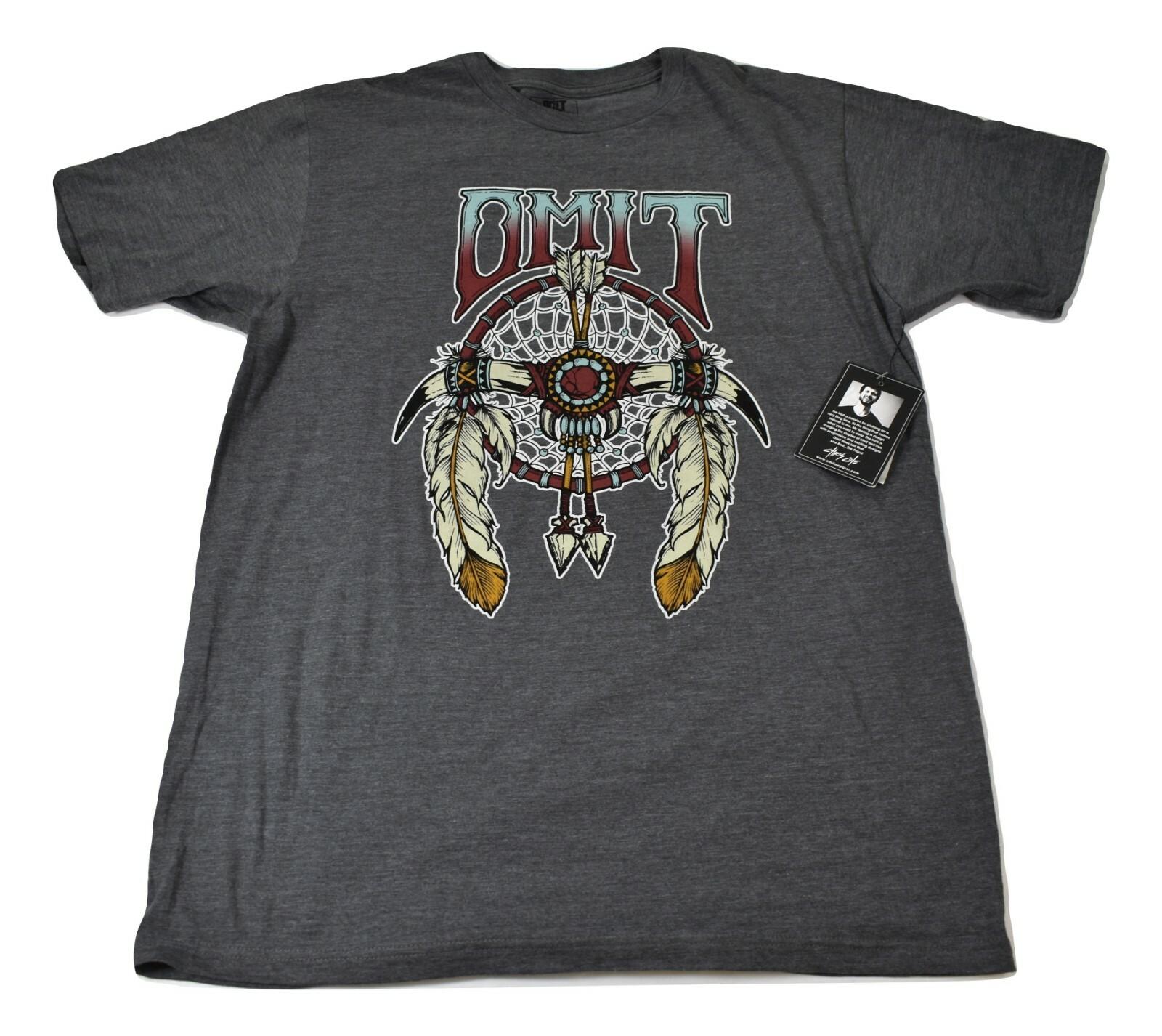 Omit Mens Catch The Dream Charcoal Tee Shirt New L S