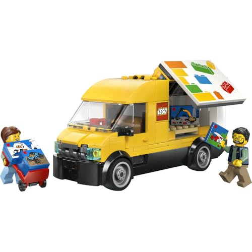 LEGO City LEGO(R) Delivery Van Toy, Birthday Gift, Educational Building Blocks, for Boys and Girls Ages 6, 7, 8, and 9, Vehicle, Miniature Car, Stylis