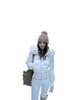 Korean style waist short cotton-padded clothes women's hooded big fur collar autumn and winter small people looking thin cotton-padded jackets are ava