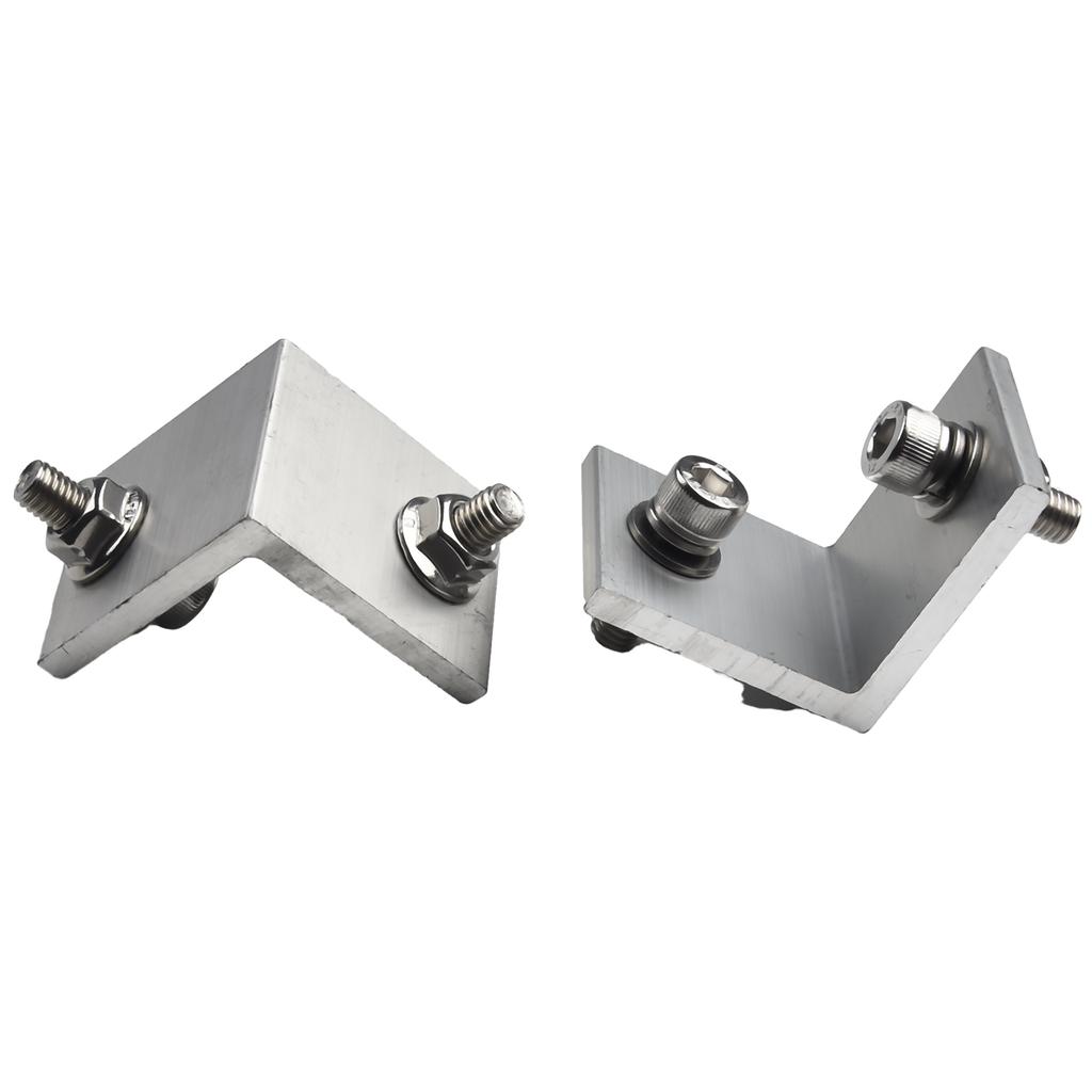 Brand New Short Brackets Photovoltaic Support Adjustable Aluminum Alloy Flat Roof Mounting Silver Solar Holder