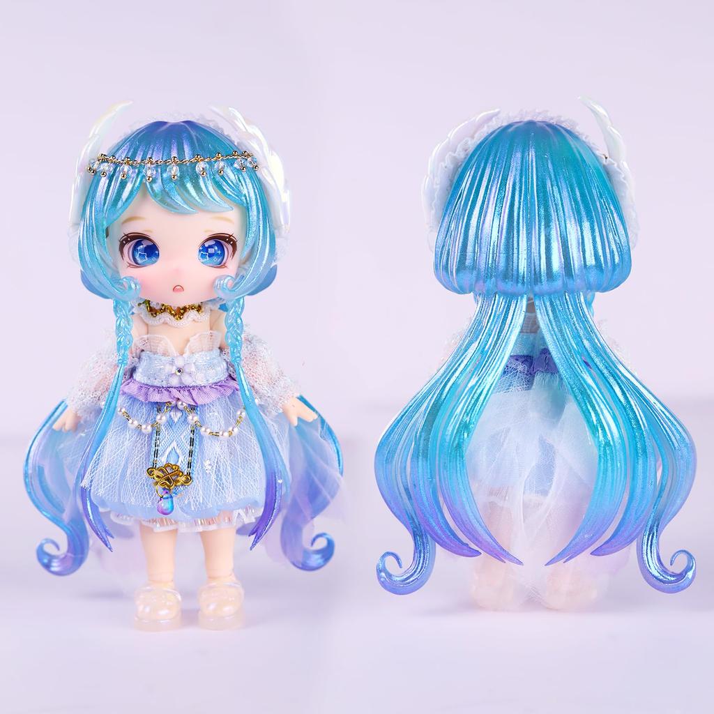 ICY Fortune Days 13cm BJD Doll - Anime Style Doll Set, Perfect for Gifts, Decoration, DIY Exercises, and Collections, Girl's Doll 8+ (Aquarius)