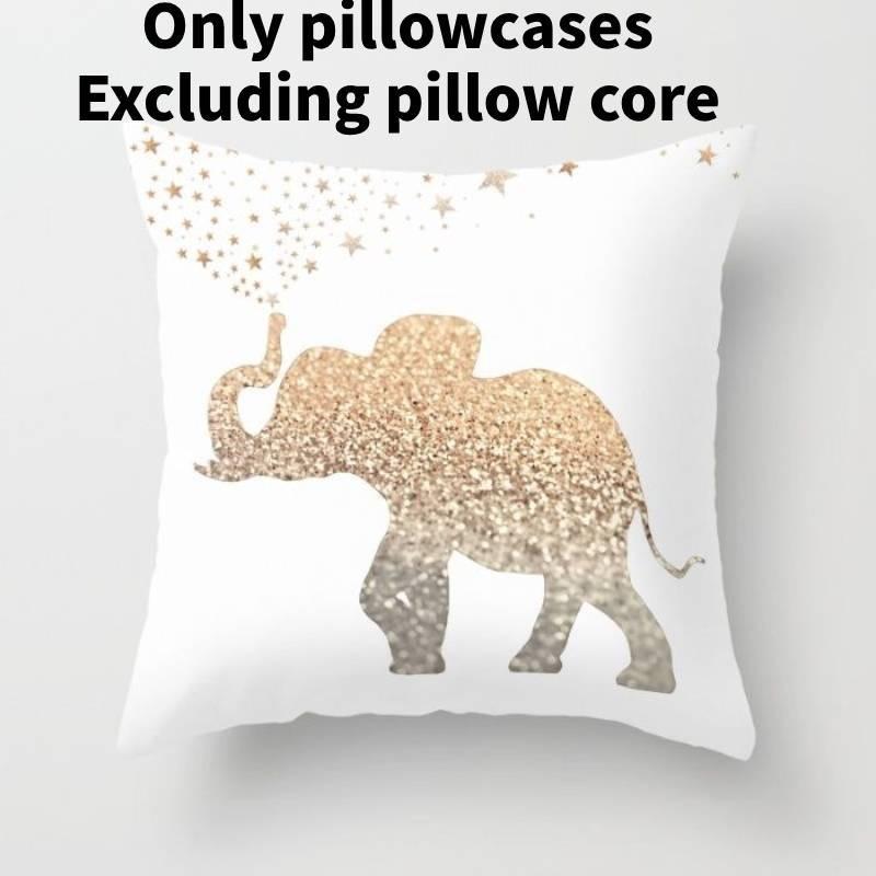 Modern Minimalist Cotton Cartoon Letter Cushion Cover Soft Peach Skin Plush Pillow Cover