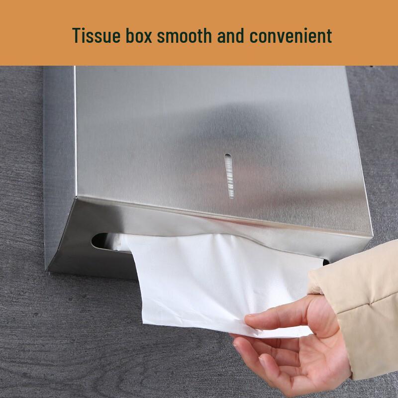Stainless Steel Waterproof Tissue Box Holder for Bathroom