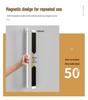 Magnetic No-Punch Clothes Drying Rack: Multifunctional Hanger for Balcony & Laundry.