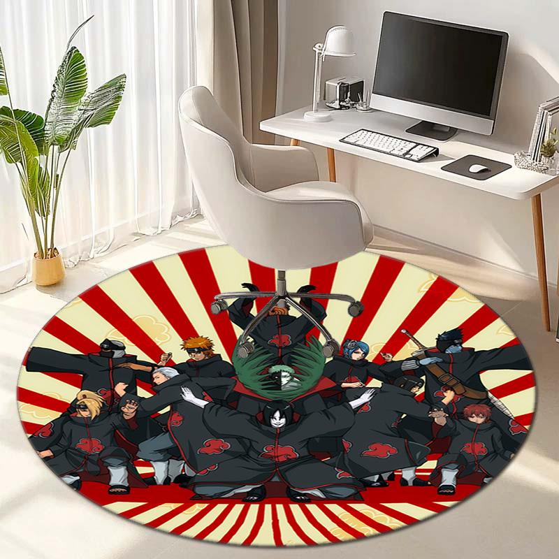 Famous cartoon NARUTO protagonist Uzumaki Naruto round carpet soft home decoration anti-slip door mat outdoor picnic mat carpet M3
