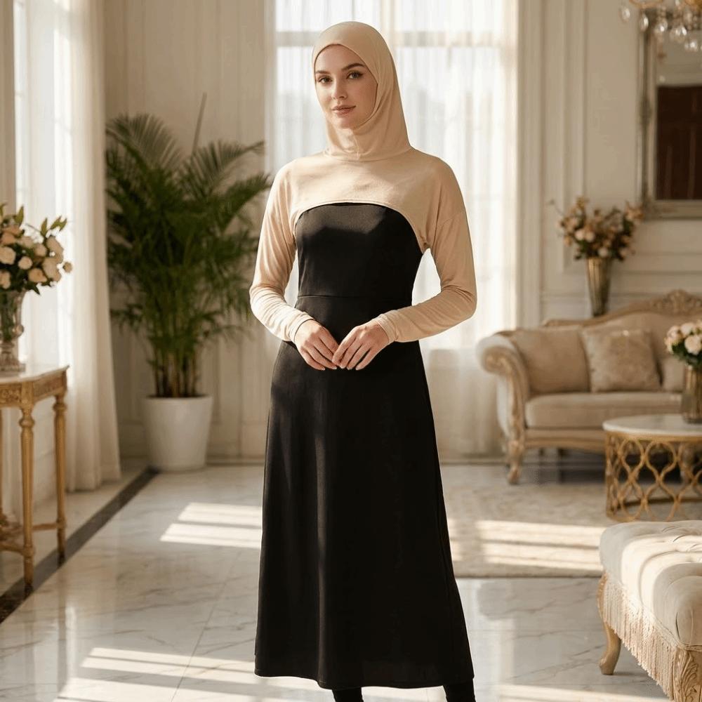 Polyester Multi-Functional Cape Full Neck Cover Hijab Convenient Hooded Capelet Women