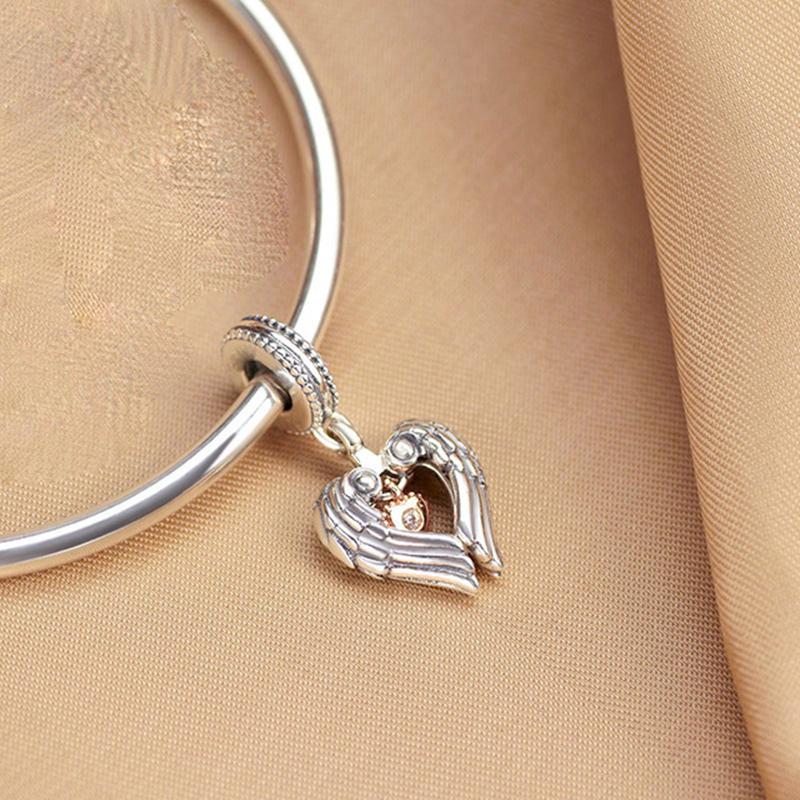 New Copper Robot Radio Biological Mirror Glass Crystal Ball Fine Charm Beads Fit For Original Bracelets Diy Women'S Jewelry