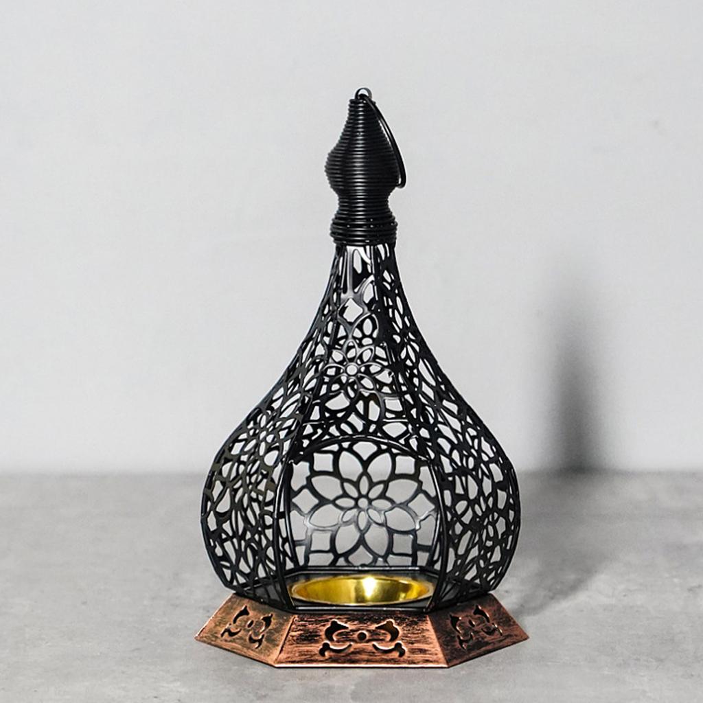Elegant Gourd Design Candlestick Durability Metal Craftsmanships Candle Holder for Romantic Dinners Home Ambiances