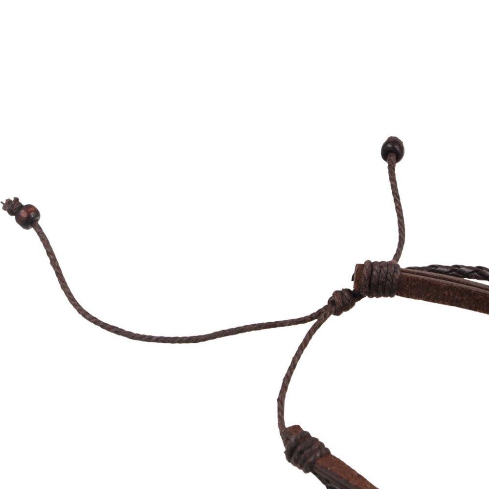 Niche Design Leather Musical Note Men Bracelet Braided Bracelet Gypsy Hippie Bracelet Hand Rope
