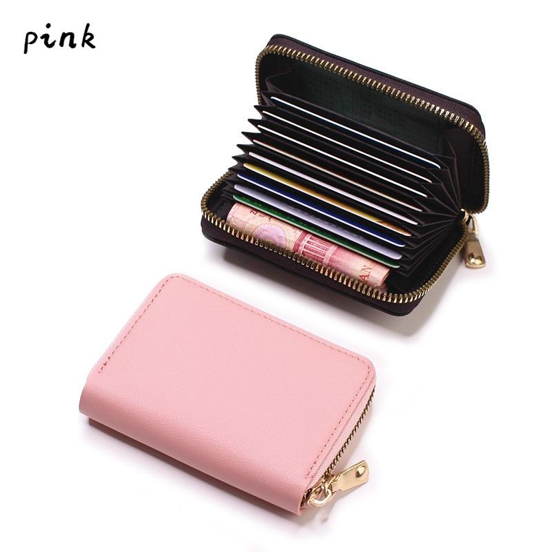 Kartvizitlik Cüzdan Kadın/erkek Siyah/pembe/mor/mavi/sarı/gri/kırmızı Banka/Kimlik/Kredi Kartı Tutucu 20 Bit Kart Cüzdan Kılıfı