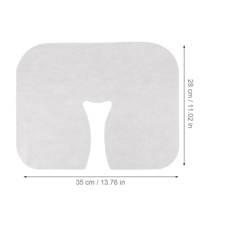100pcs Disposable Pillow Cover U Shaped Face Pillow Face Towel Massage Bed Hole Lightweight Breathable Face Cushion