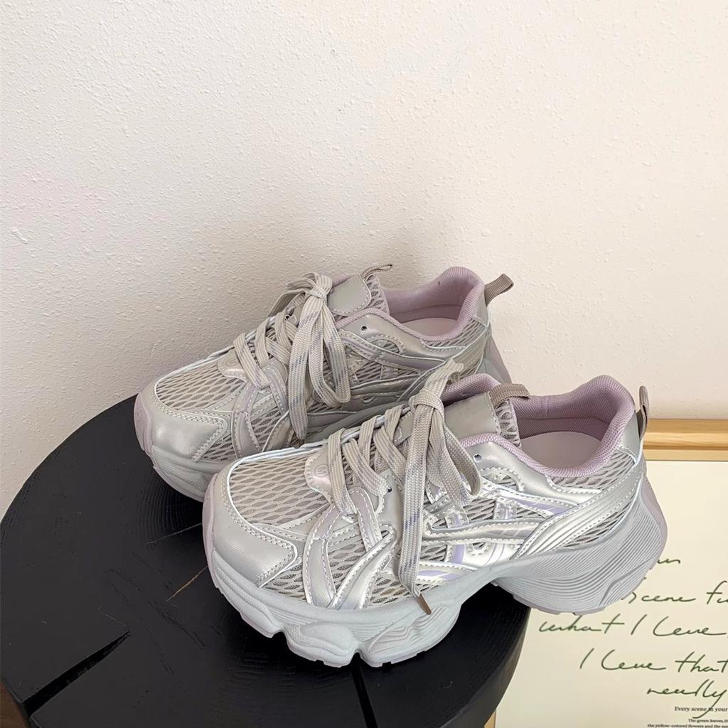 Fashion 2025 New Women's Sports Shoes, Casual Trainers Ladies Chunky Sneakers  Platform Flat Shoes Women Breathable Mesh Shoes 3267