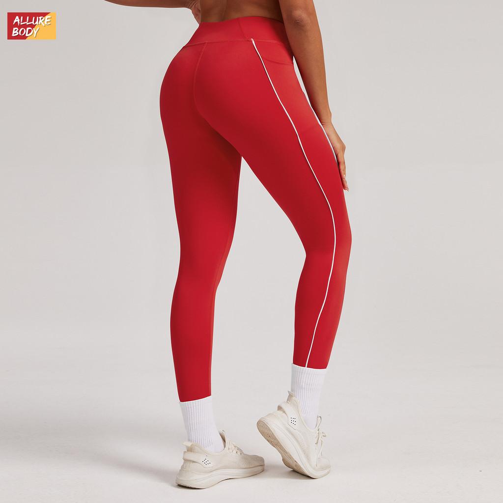 Youthful Women Yoga Pants With Colorblock Stitching Fast Dry For Running And Fitness