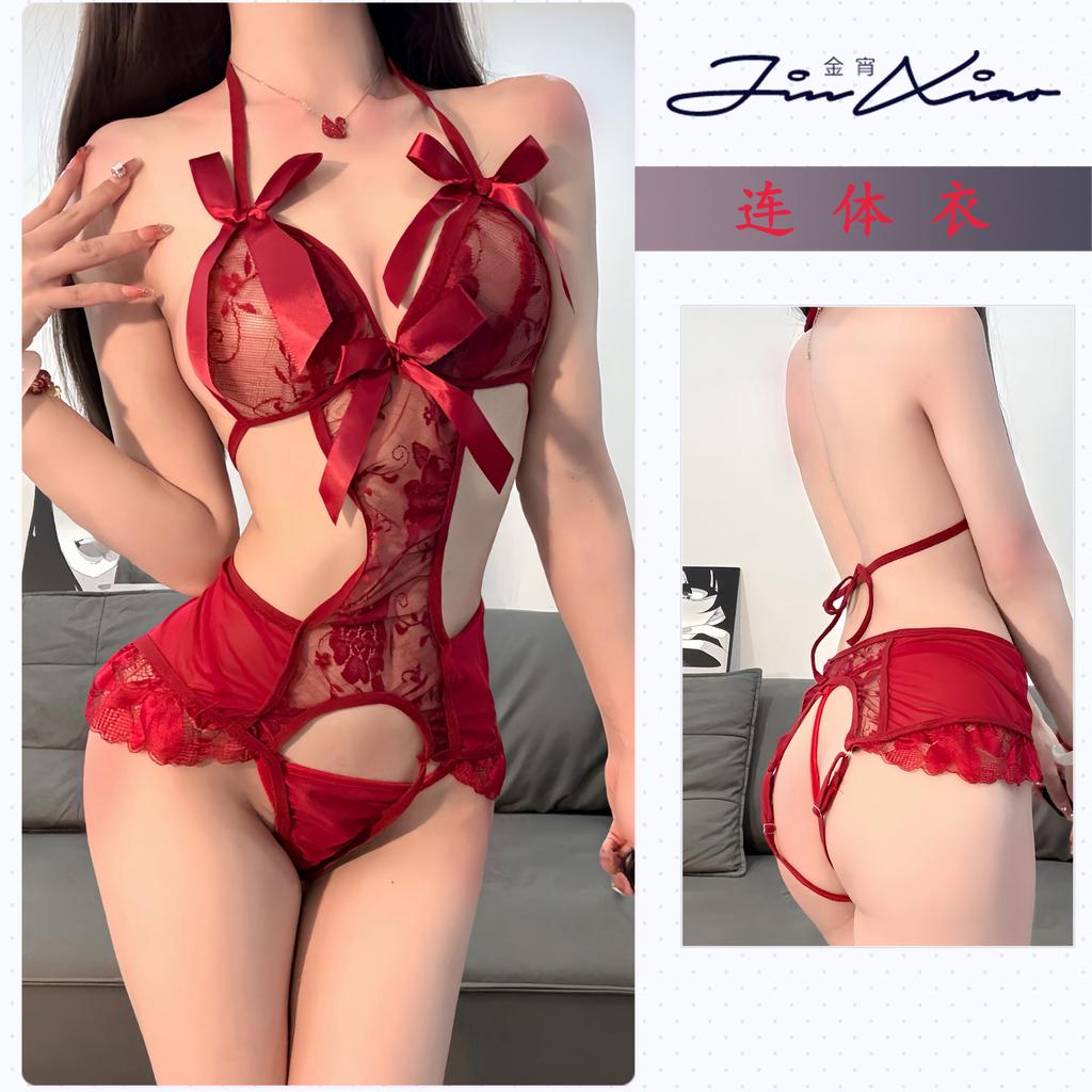 Sexy lingerie sexy no-take lace onesie bed passion shame uniform seduction outfit open crotch
