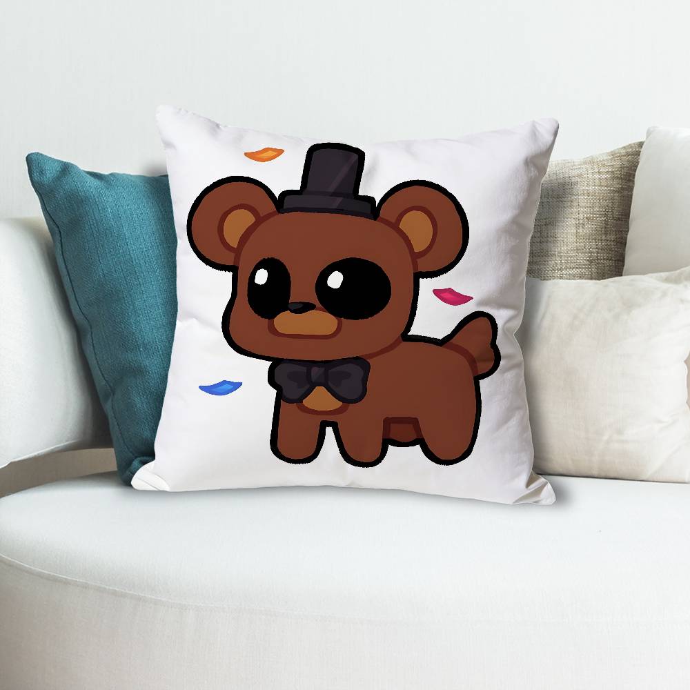Cute FFnafS Game Pillow Cases for Bedroom Living Room Sofa Home Decor Polyester Cushion Cover with Zipper