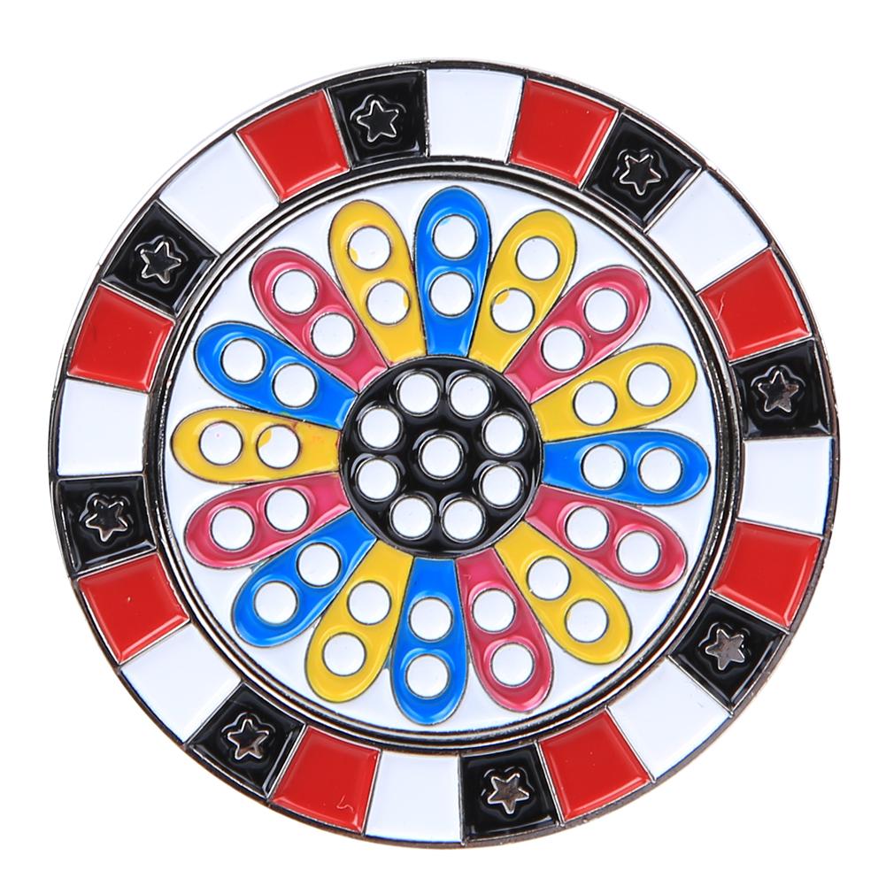 Zinc Alloy Compact Golf Ball Marker Magnetic Hat Clip Lightweight Cap Clamp Gift Supplies