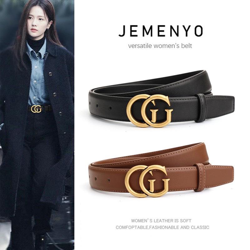 Dámský luxusní černý kožený pásek - Všestranný módní doplněk pro letní džíny