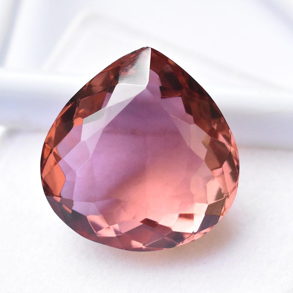 28x27mm LAB-CREATED Big Pear Shape Alexandrite CERTIFIED Loose Gemstone