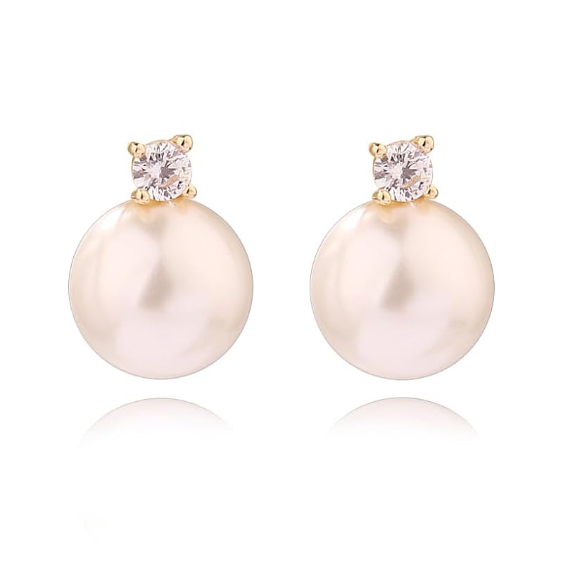 

Pearl typical silver needle MOUP simple design earrings ladies Popularity Compatible with metal allergies ring earrings 18k gold earrings women