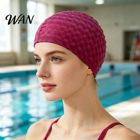 Adults Swimming Cap Water Resistant Swim Cap, Short Long Hair Hat, Non-slip Stretchable Men Women Bathing for Pool, Beach, Lake Comfortable