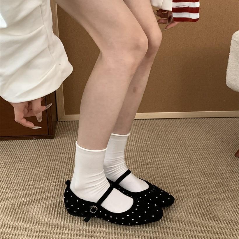 French inner retro Mary Jane single shoes women's shoes 2025 new spring Korean version temperament black commuter shoes
