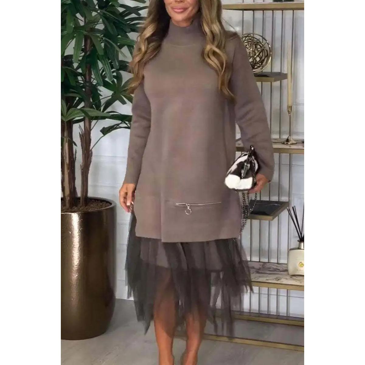 

Женское шифоновое платье макси с вставками, новый стиль, утепленное, длинное, осенне-зимнее, свободное платье-худи, шикарное уличное платье, vestidos 4XL