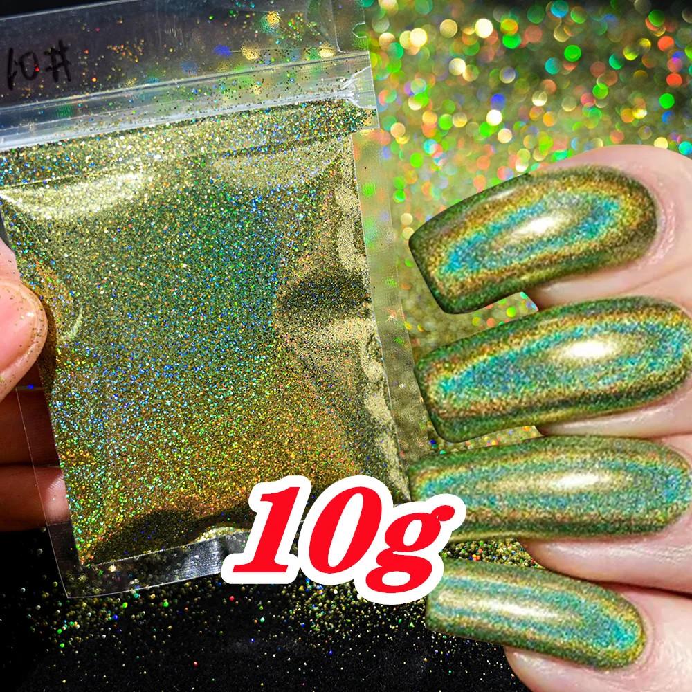 

Laser Holographic Rainbow Nail Glitter 0.2MM Sparkly Nails Glitter Powder DIY Nail Art Decoration
