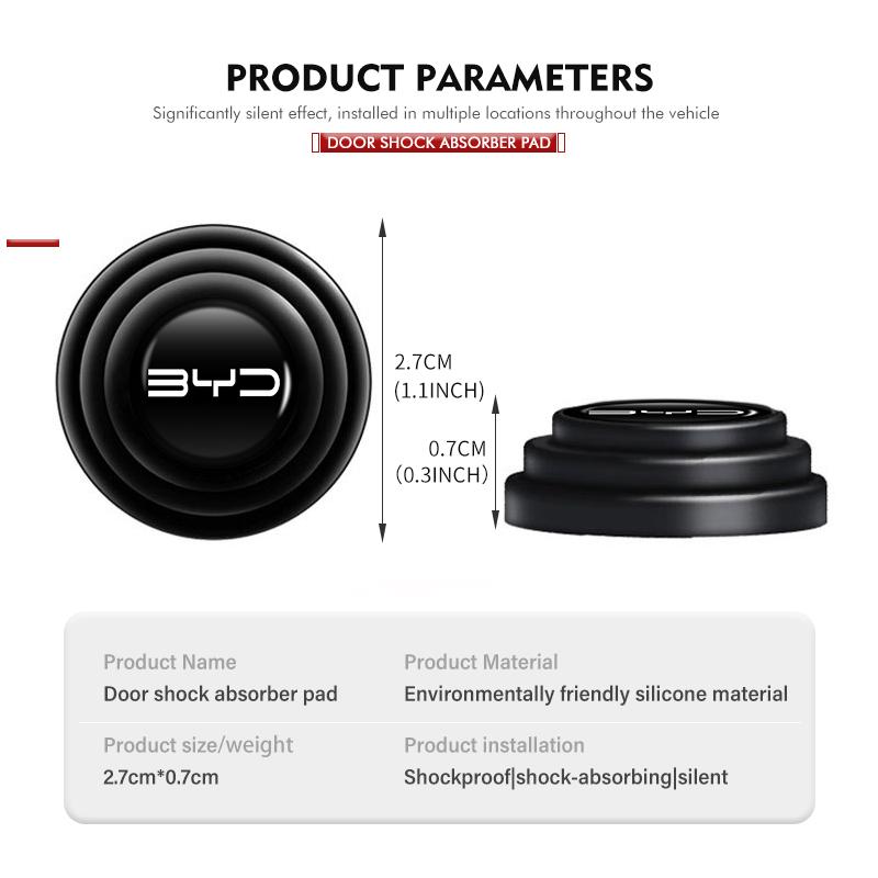 4/8/12pcs Car Silicone Anti-collision Door Shock Absorber Spacer For BYD Tang MAX DMI Qin EV600 Han EV Yuan Song PLUS Pro