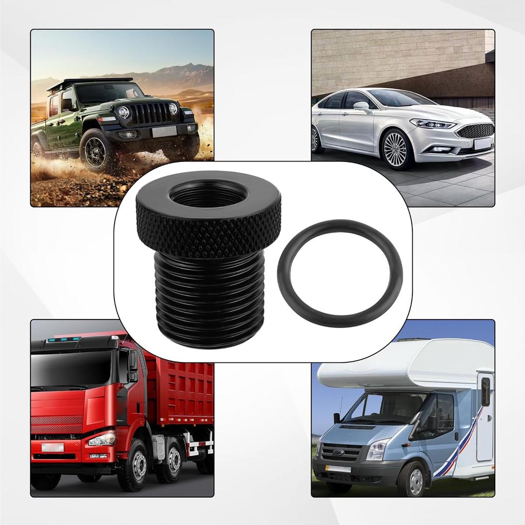 2PCS Car Accessories Adapters With Washers,Durable Steel 1/2X28 To 3/4X16 Adapter For Replace Broken Fittings,Essential Automotive Accessories For