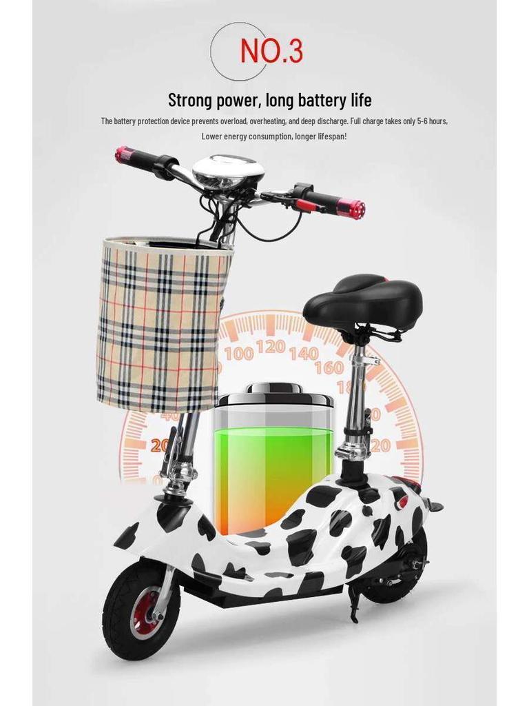 Little Dolphin Folding Electric Scooter: Two-Wheel Lithium Battery Commuter Bike for Teens