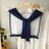 Patchwork Knot Scarf Sunscreen Blouse Shoulder Fake Collar All-match Wool Scarves  Party