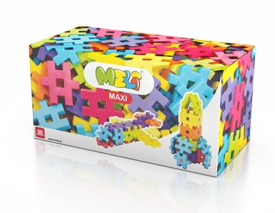 Mattoncini Costruttivi Meli Maxi 50 Pezzi.