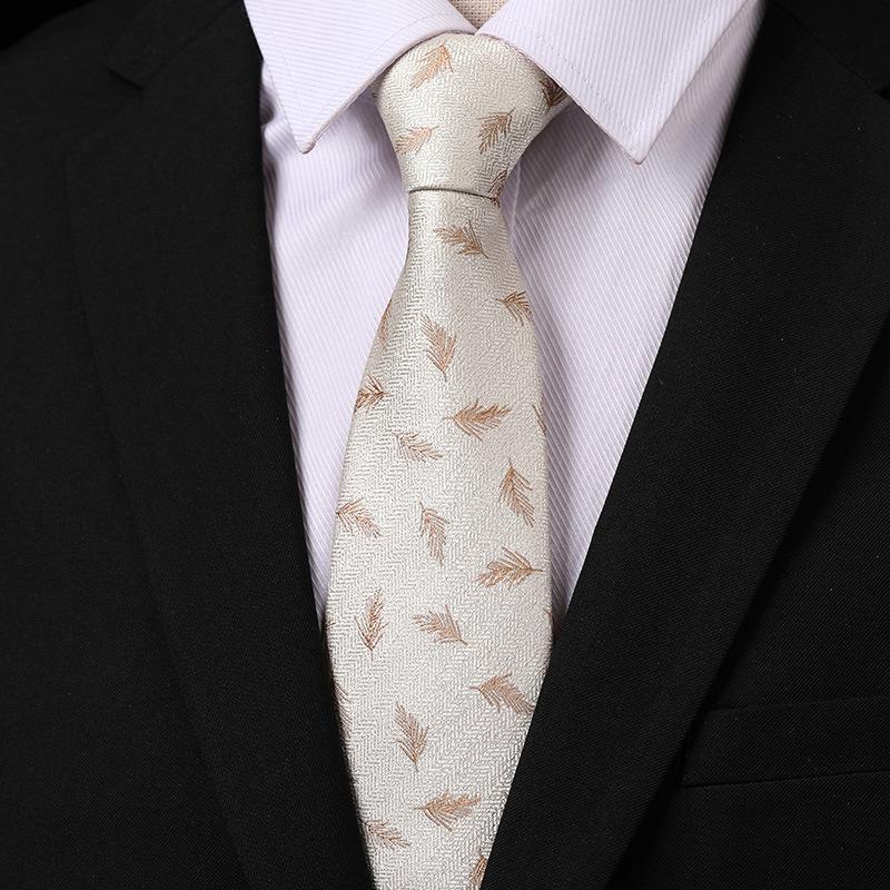 Fashion Versatile Casual Men And Women Retro Hong Kong Style Business Dress Groom Wedding Korean Version 8Cm Hand-Patterned Tie