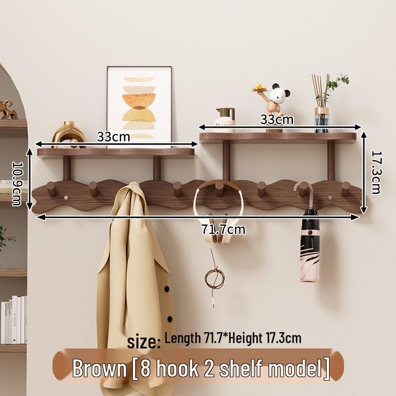 Ścienny wieszak na płaszcze, kapelusze i ubrania z haczykami bez wiercenia do sypialni, przedpokoju lub korytarza