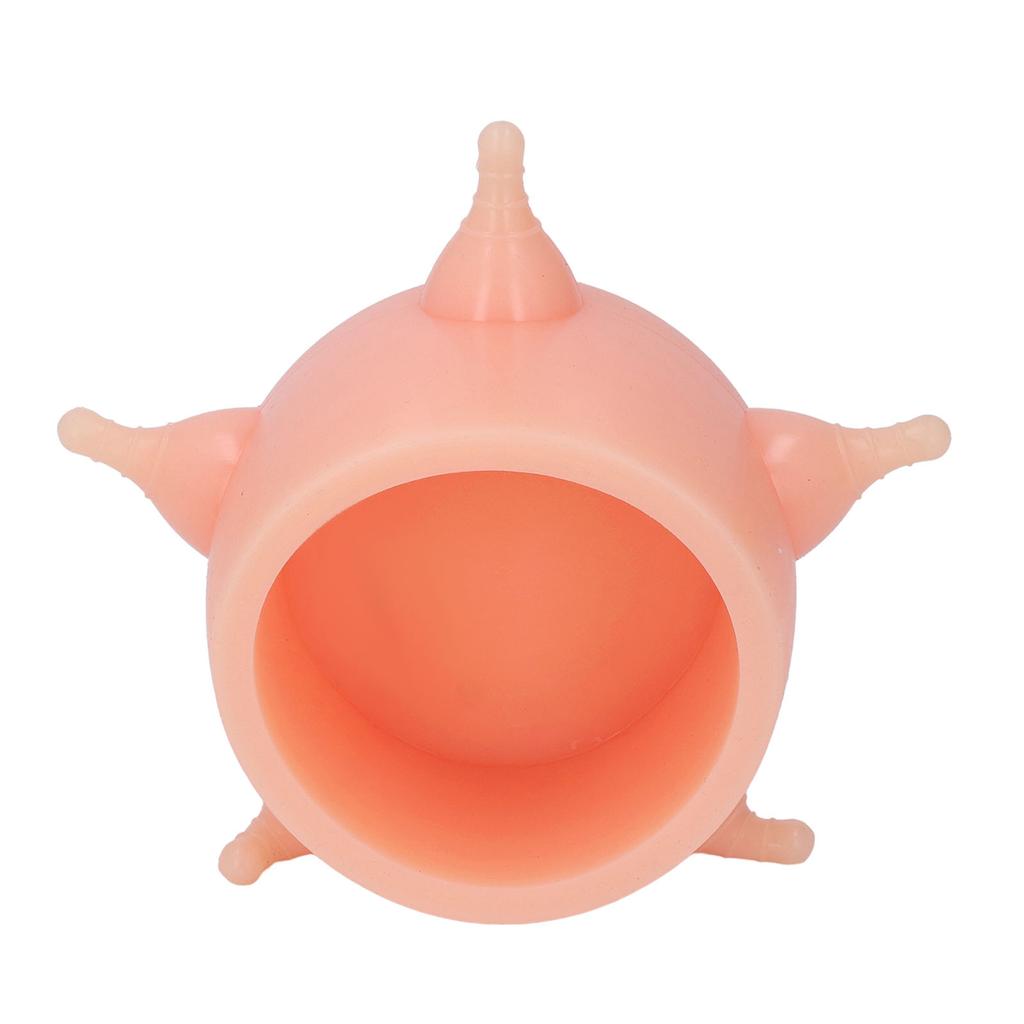 Castron pentru lapte pisoi Hrănitor Multifuncțional Simulare Înaltă Reutilizabil Silicon Moale Stație de Alăptare Pui