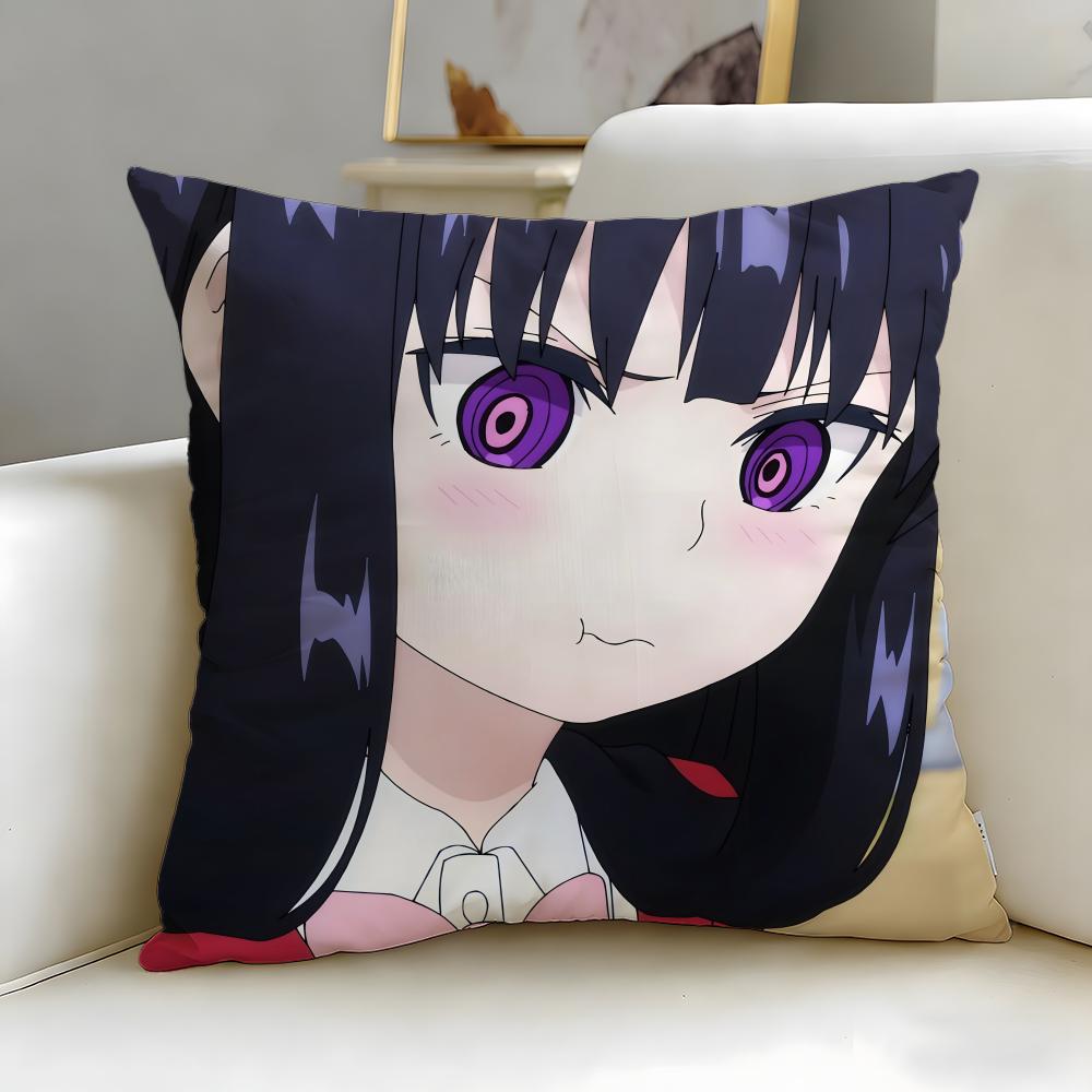 anime Kaii to Otome to Kamikakushi Cushion Cover Soft EasyWash Pillow Case Versatile for Couch Bed Travel and Office