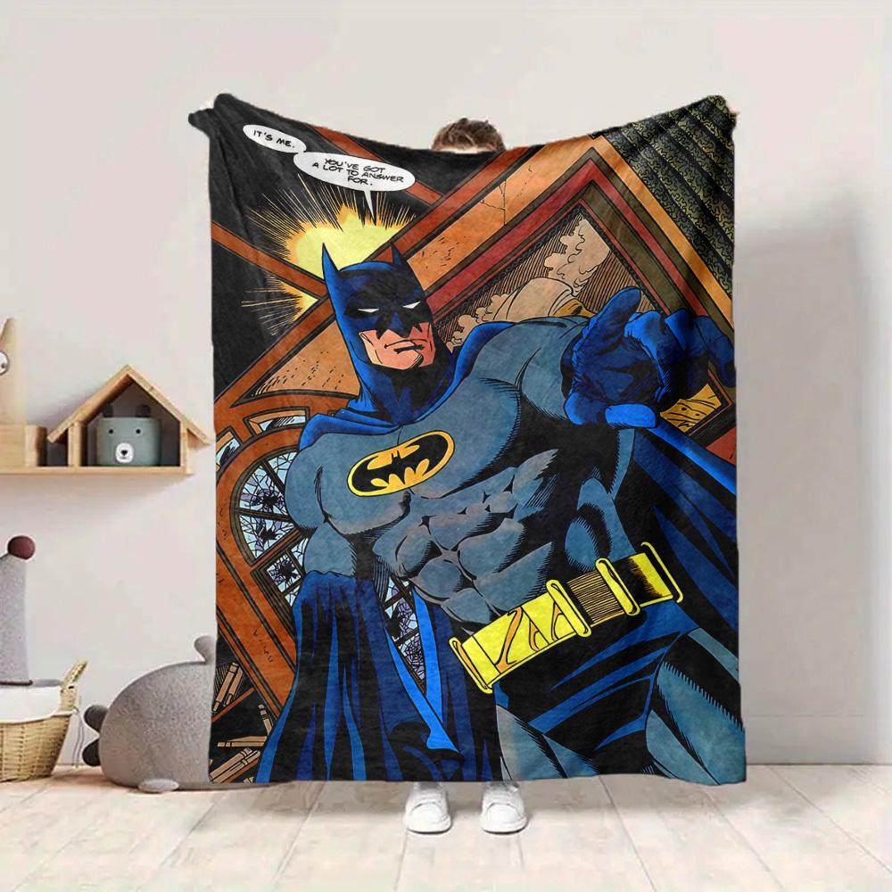 1pc Batman, Superhero Blanket Lightweight Flannel Throw For Sofa, Bed, Travel, Camping, Livingroom, Office, Couch, Chair, And Bed