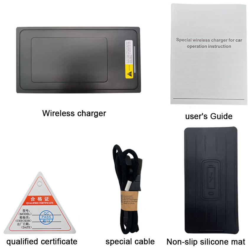 

15 Вт автомобильное беспроводное зарядное устройство QI для телефона быстрое зарядное устройство зарядная панель для Volvo XC90 2015-2021 V90 2017-2020 S90 2017-2021