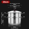 316 Stainless Steel Soup Pot Household Thick Integrated Pots Congee Bowl Milk Bottle Food Grade Gas Double Ear Pot Steamer Pan