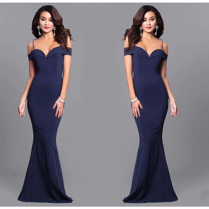 

Women s clothing one-word collar suspender evening dress long dress hot sale new cocktail dress 2XL