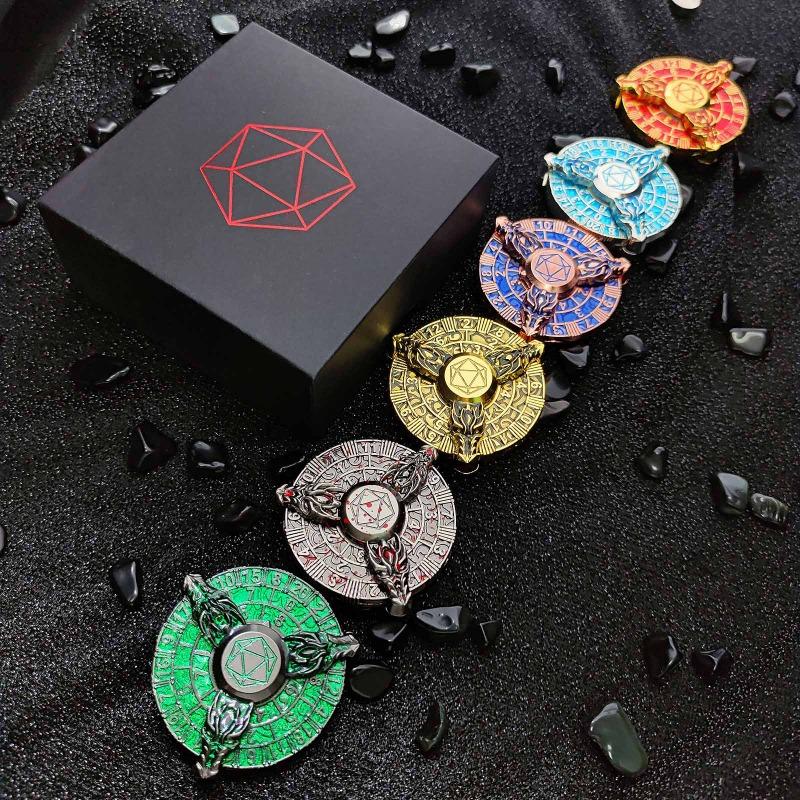 Metal EDC Fidget Spinner Dice Roller Antistresse Gyro Relieve Stress Relief Toy Handle Spinning Top Tip Cool Things Novelties