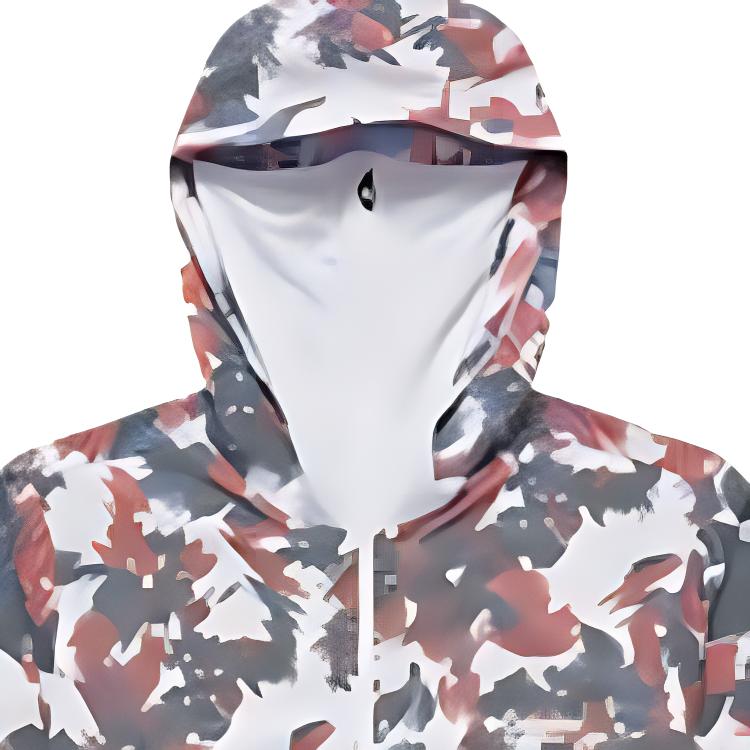 Columbia Printed Logo Zip-Up Hooded Ultra-Light Quick-Dry Sun Protection Jacket Women jackets Multi-Color AR3052-100