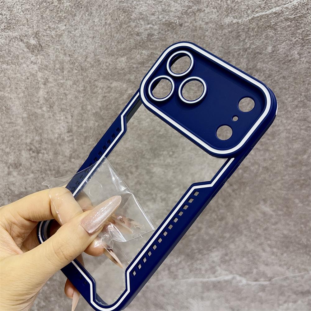 New Transparent Glass Fashion Phone Case for iPhone 17 Pro Max Air 16 Pro 15 14 13 12 11 Shockproof Protection Change 17 Series